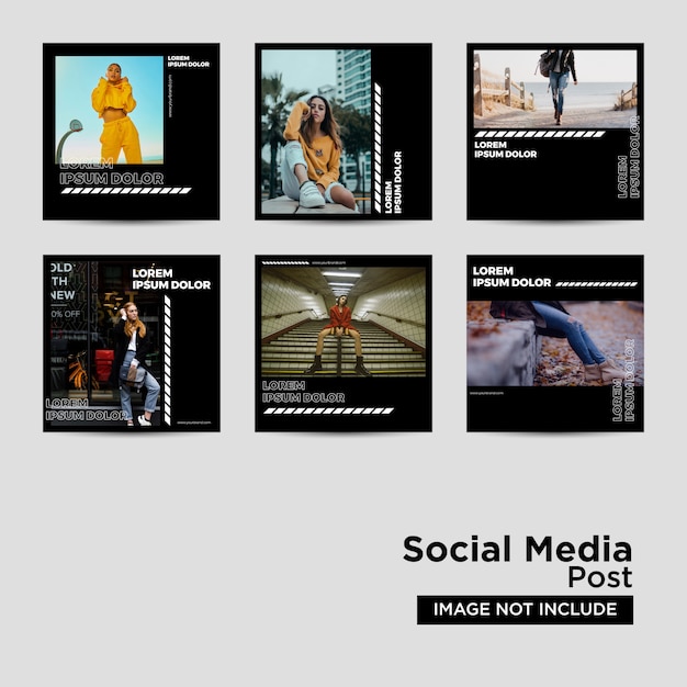 Collection de modèles de publication sur les médias sociaux