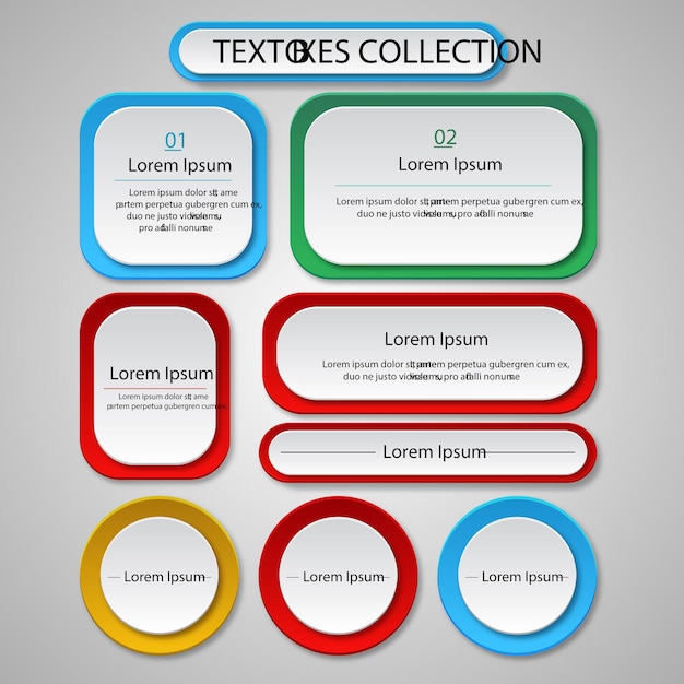 Collection De Modèles De Zones De Texte