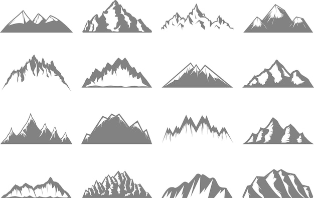 La collection des montagnes vintage