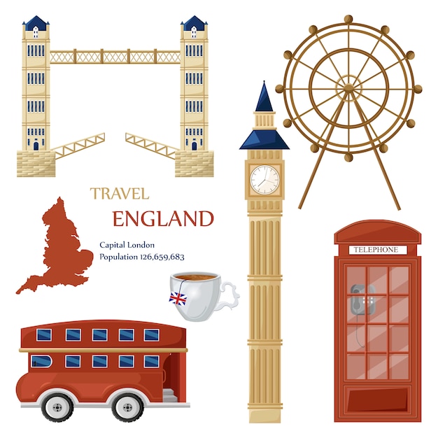 Collection de monuments de voyage en Angleterre