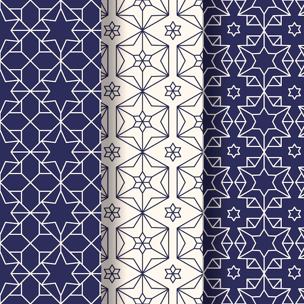 Collection De Motifs Arabes Linéaires