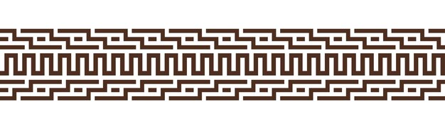 Collection de motifs de bordure sans couture de clé grecque Méandre décoratif antique Ornement répétitif de la Grèce