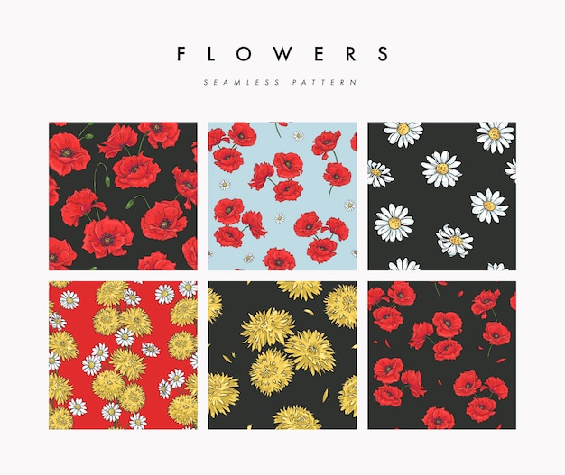 Collection de motifs floraux sans soudure