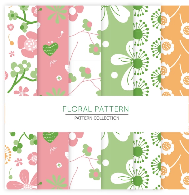 Collection De Motifs Floraux