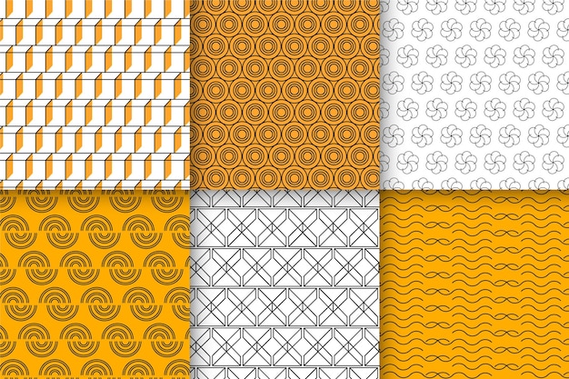 Vecteur collection de motifs géométriques minimes