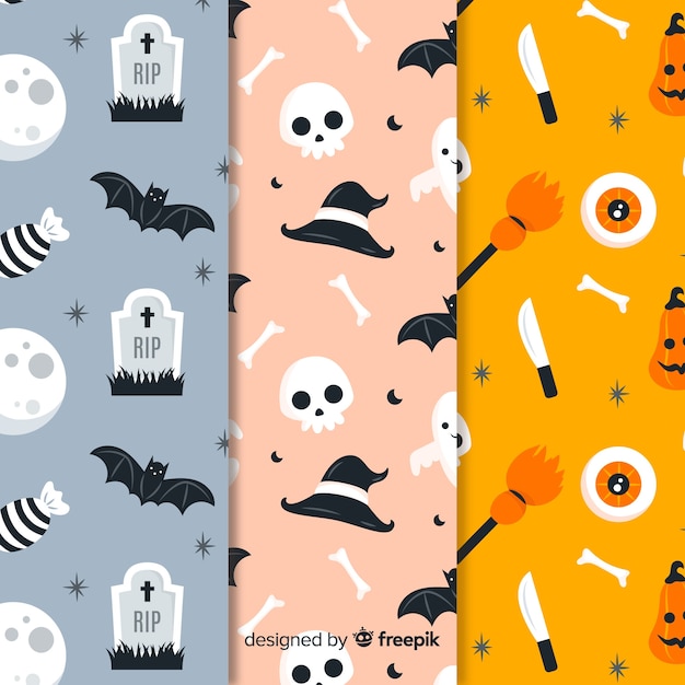 Collection De Motifs Halloween Plats