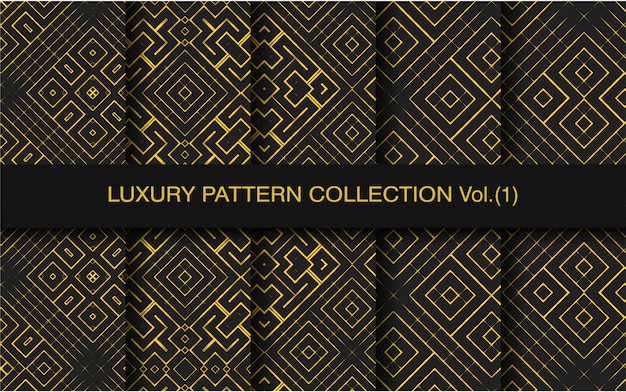 Collection De Motifs De Luxe Géométriques