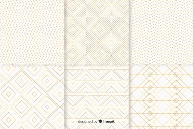Collection de motifs de luxe lumineux géométrique