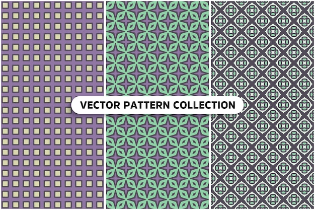 Vecteur collection de motifs sans couture