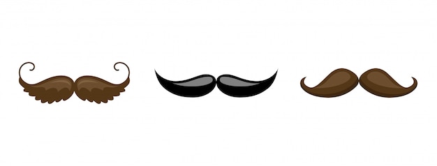 Vecteur collection de moustache