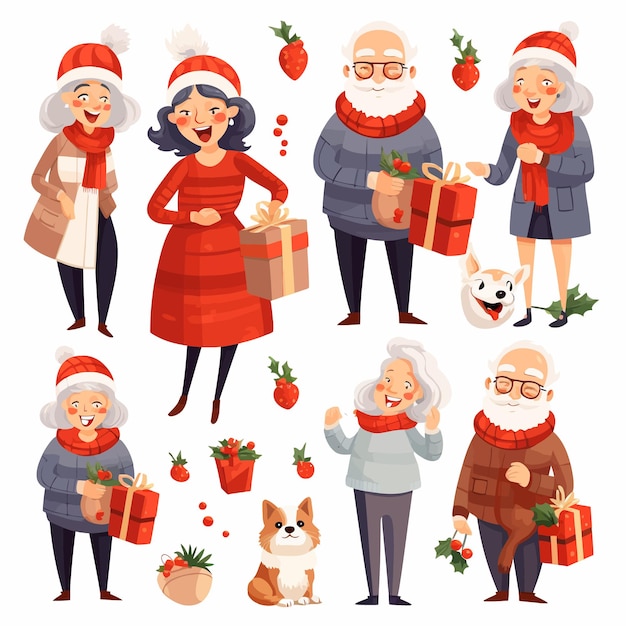 Collection De Noël Pour Les Personnes âgées Et Les Jeunes
