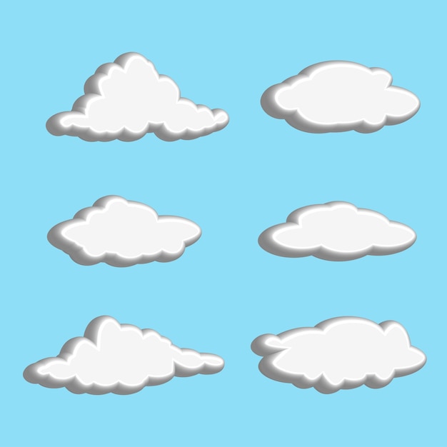 collection de nuages 3d