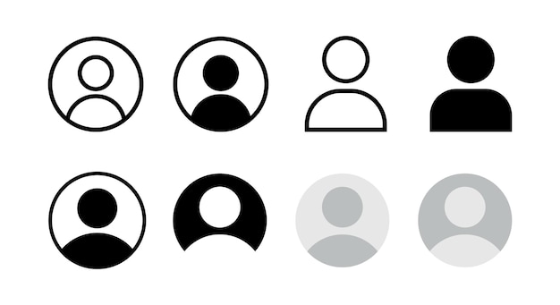 Collection of User Profile Icon Variations