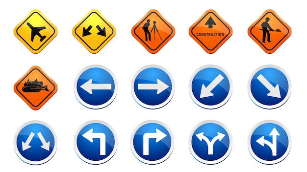 Collection de panneaux de signalisation