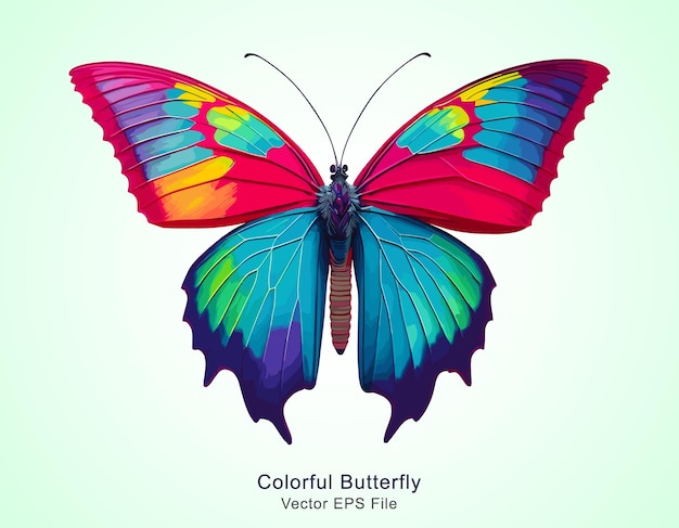 collection de papillons bleus naturels ensemble d'illustration vectorielle d'ailes dessinées à la main autocollant IA générative