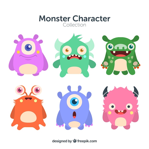 Collection De Personnages De Divers Monstres