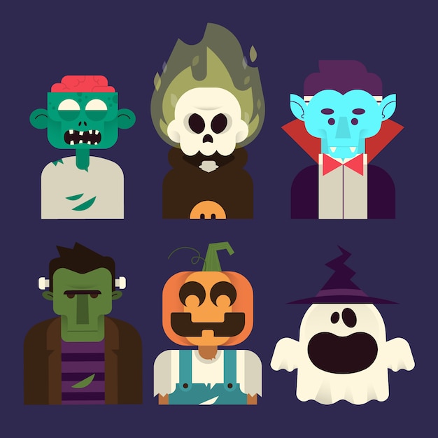 Collection De Personnages D'halloween