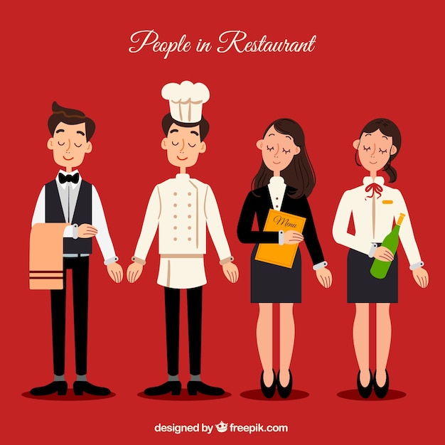 Collection De Personnages De Restaurant