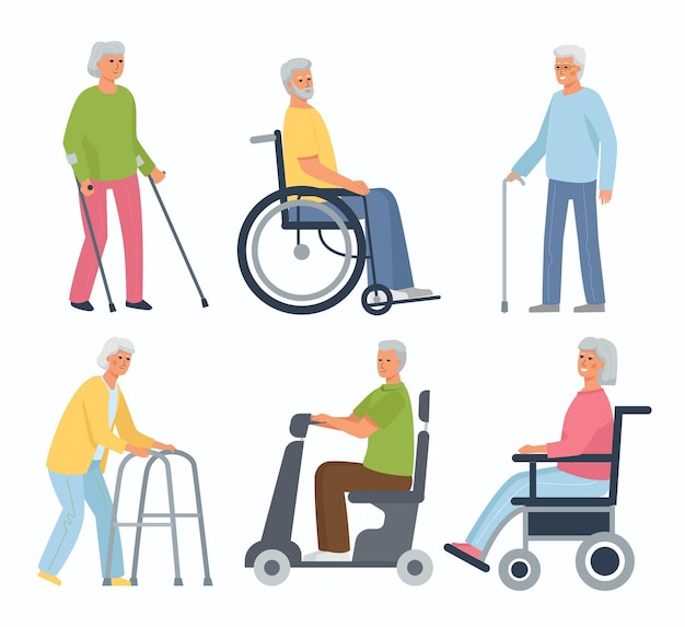 Collection De Personnes âgées Handicapées
