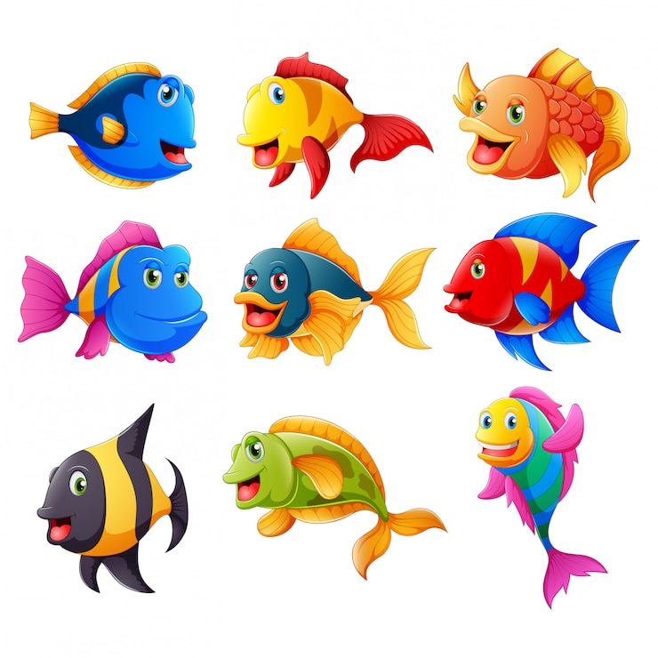 Vecteur collection de poissons