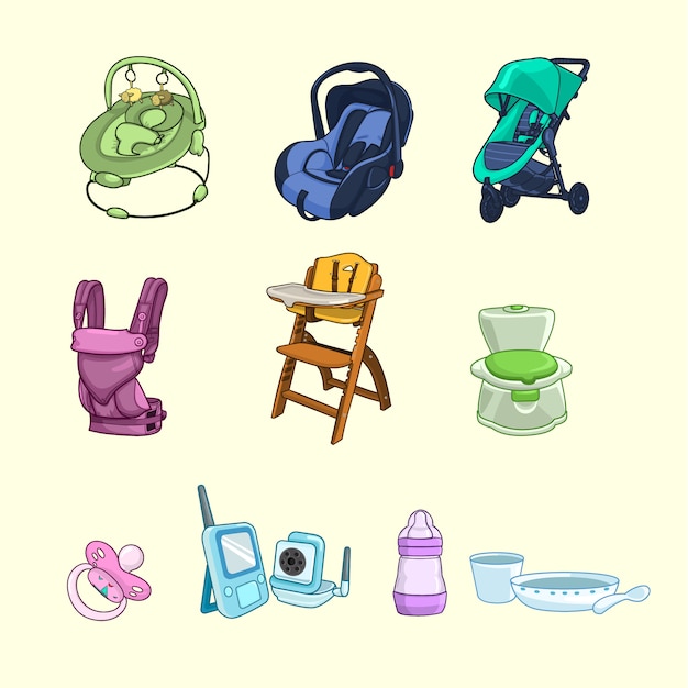 Collection de produits pour bébé