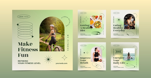 Collection De Publications Instagram Sur La Nutrition De Remise En Forme