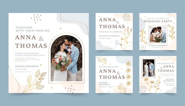 Collection De Publications Instagram Pour La Célébration De Mariage