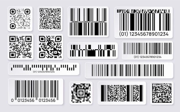 Collection réaliste de jeux de codes à barres