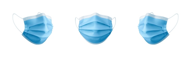 Collection réaliste de masques médicaux