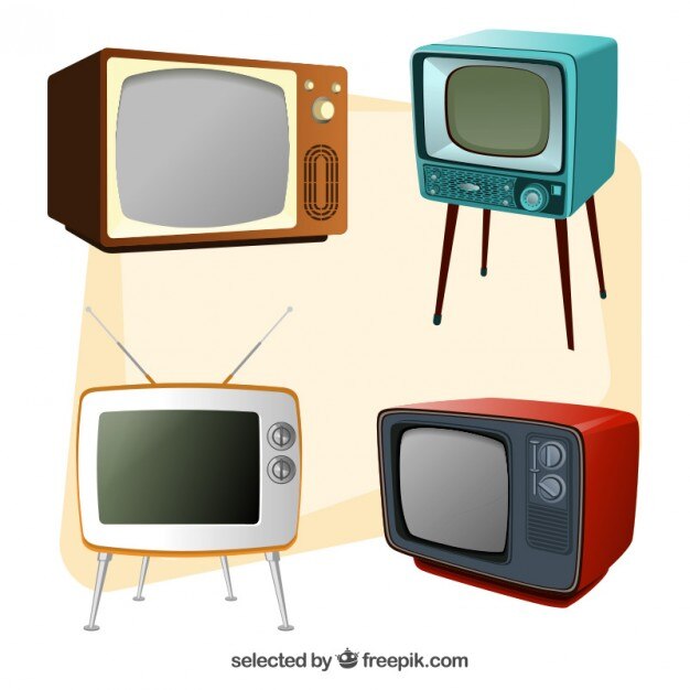 Vecteur collection retro tv