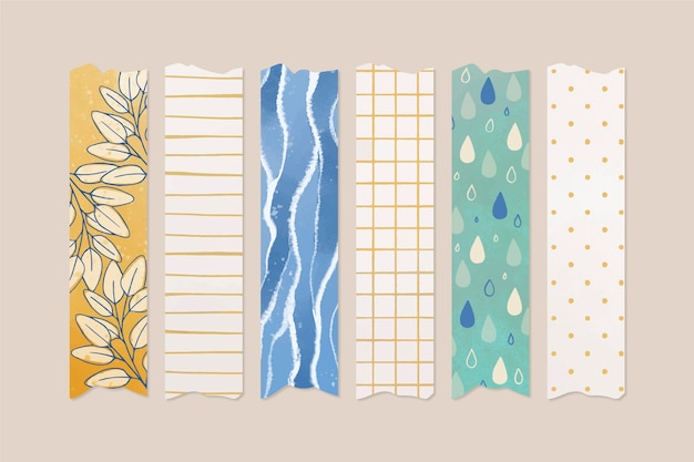 Collection de ruban washi aquarelle