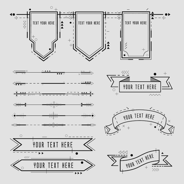 Collection Rubans, Drapeaux Et Diviseurs