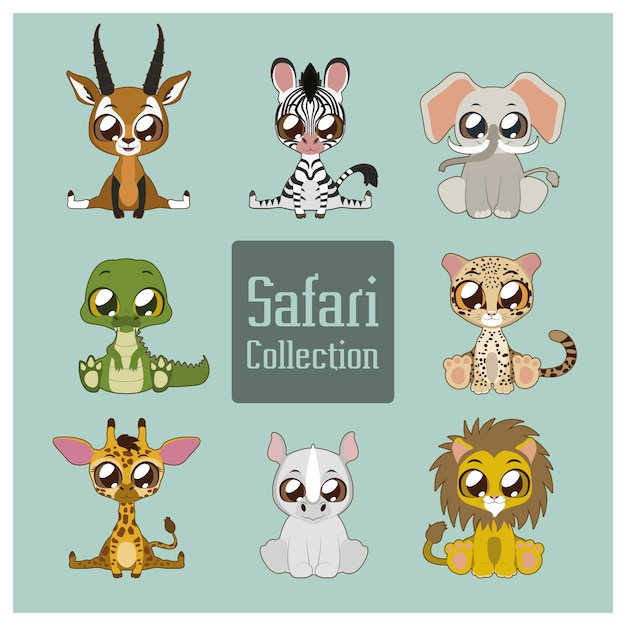 Collection De Safari Mignonne