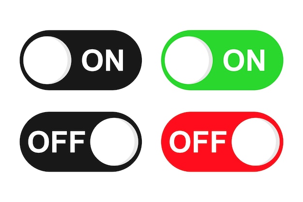Collection de signe de bouton interrupteur.