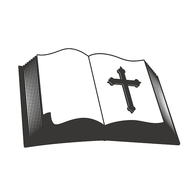 Vecteur collection de silhouettes de bibles plates