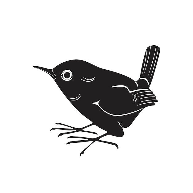 Collection De Silhouettes Faites à La Main De Logo D'oiseau