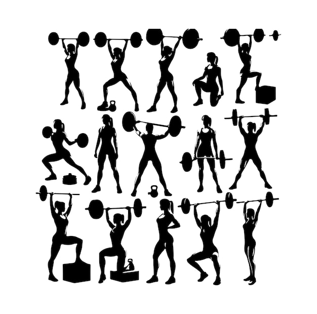 Collection de silhouettes de femmes en forme