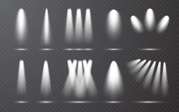 Collection Spotlight sur bakground transparent