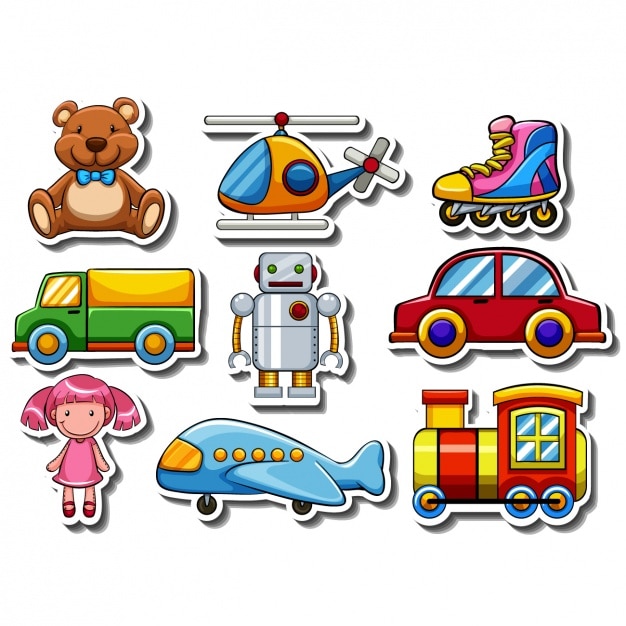 Vecteur collection de stickers childish