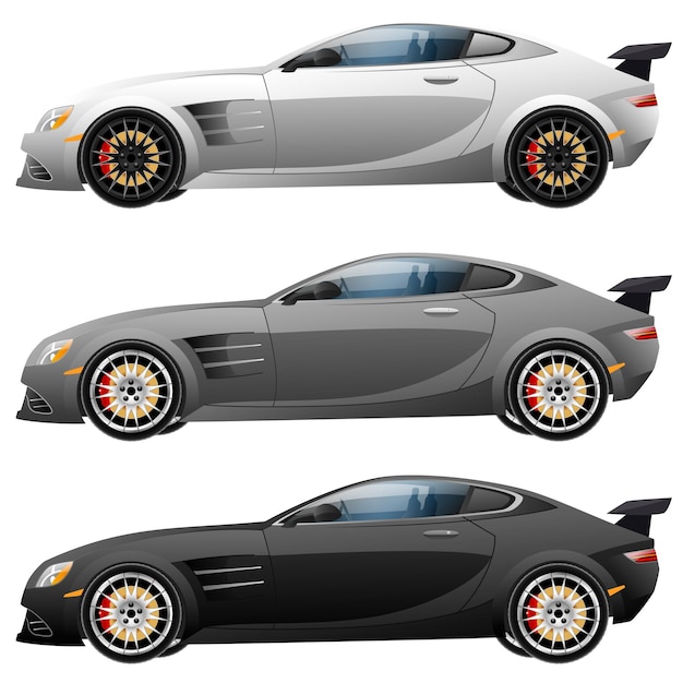 Collection de supercars de jeu Illustration vectorielle