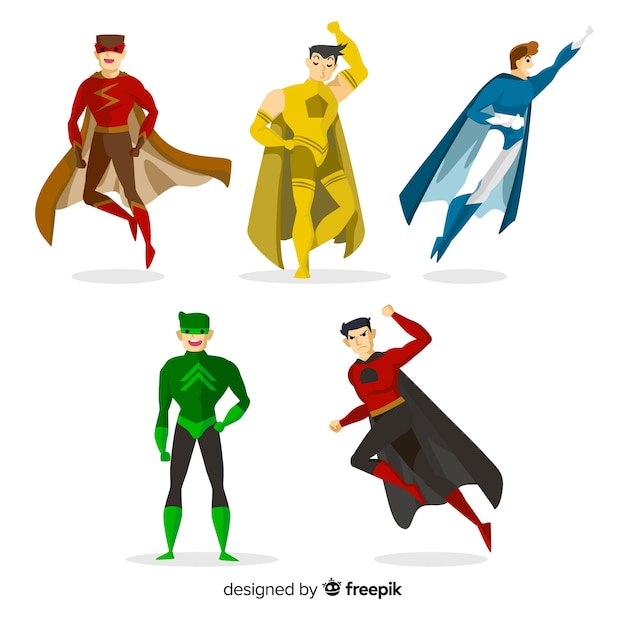 Collection De Superhéros Comiques Masculins