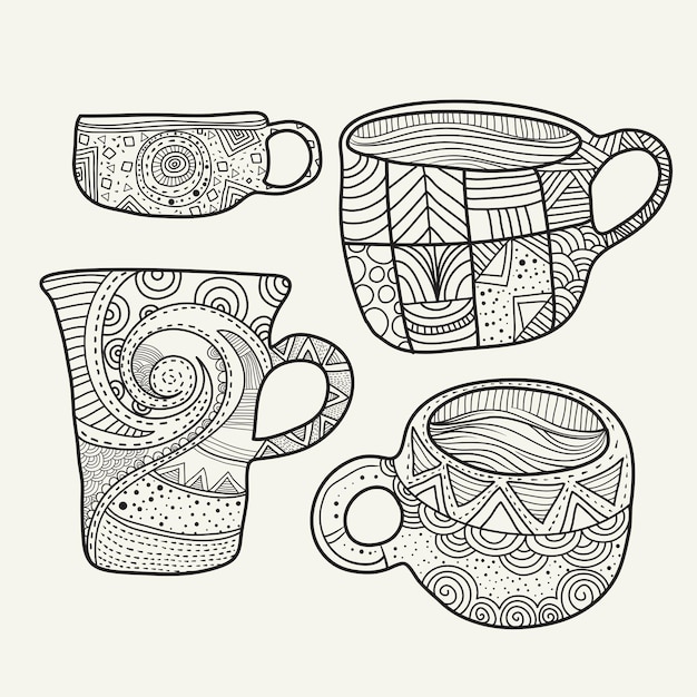 Collection De Tasse De Contour