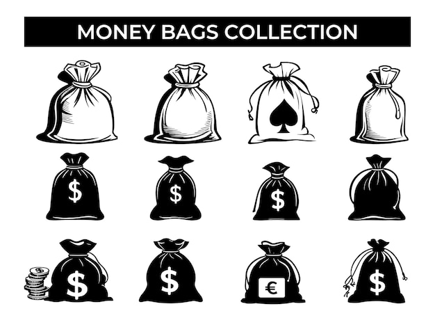 Une Collection Variée De Sacs D'argent