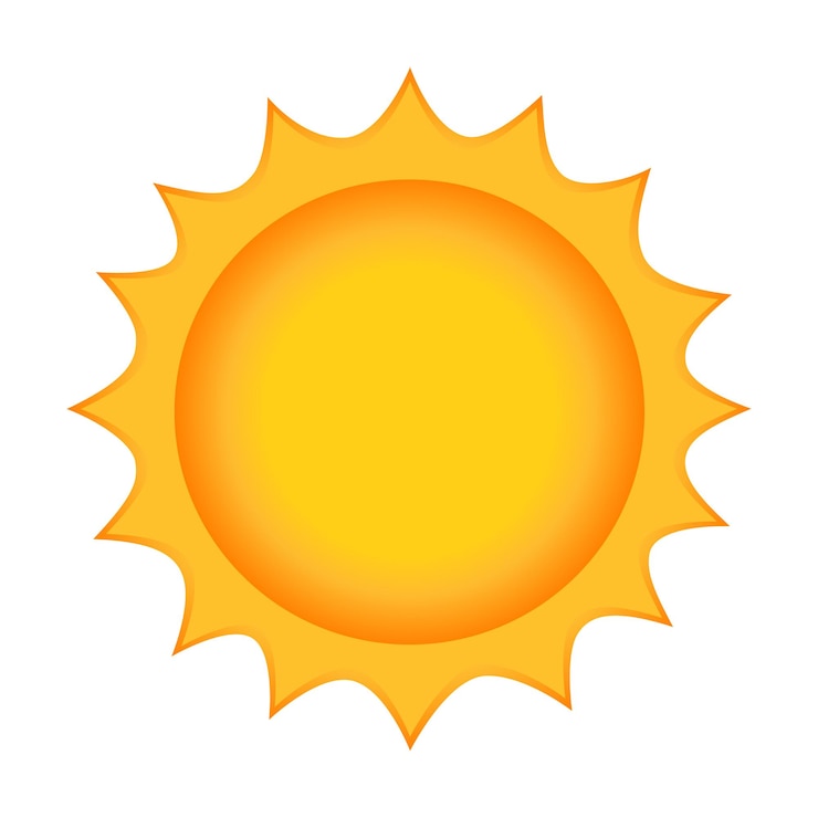 Vecteur collection de vecteur plat icône soleil été dessin animé