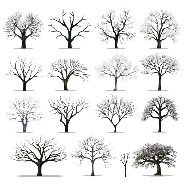 Collection de vecteurs de l'arbre d'hiver