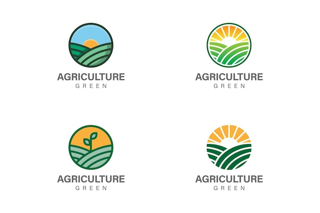 Collection De Vecteurs De Conception De Logo Agricole