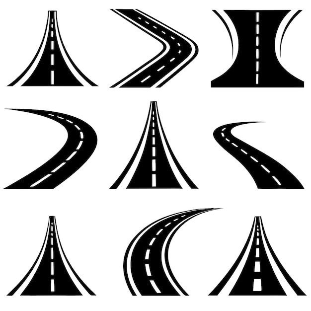 Collection de vecteurs routiers et d'illustrations