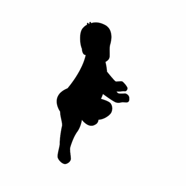 Vecteur la collection de vecteurs de silhouettes de bébés mignons 1