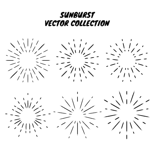 Collection De Vecteurs Starburst Ou Sunburst