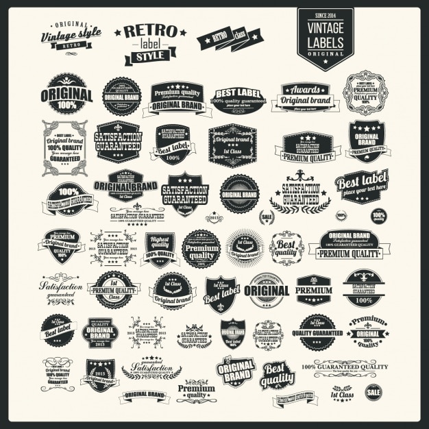 Vecteur collection vintage labels